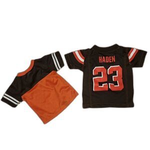 2 Adorable Cleveland Browns Toddler Baby Tops Jerseys 12 months & 2T Haden 23